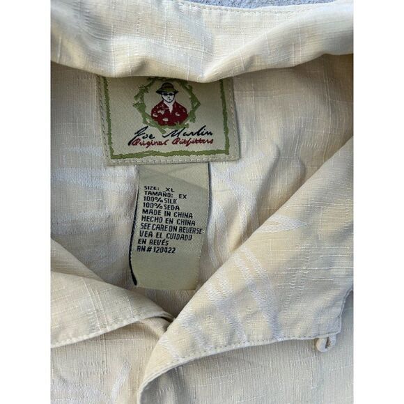Joe marlin silk button down yellow shirt size XL - Picture 4 of 5
